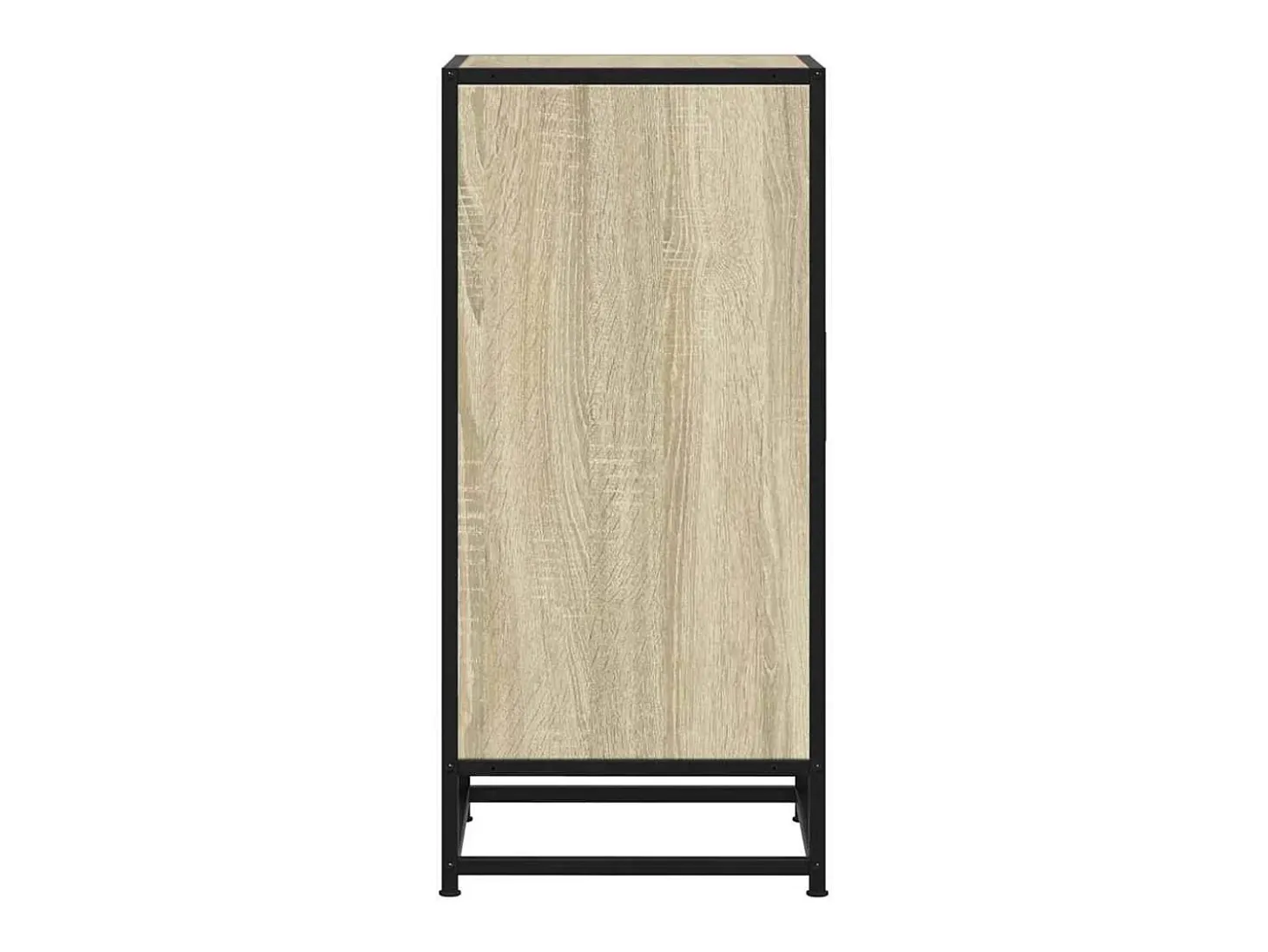 Aparador madera ingeniería y metal roble Sonoma 35,5x35x76 cm