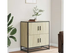 Aparador madera ingeniería roble Sonoma 68x35x76 cm