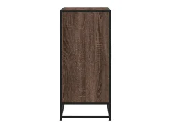Aparador madera ingeniería y metal marrón roble 68x35x76 cm