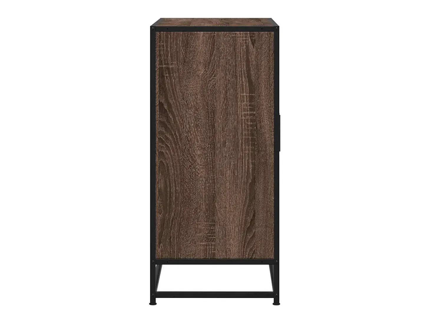 Aparador madera ingeniería y metal marrón roble 68x35x76 cm