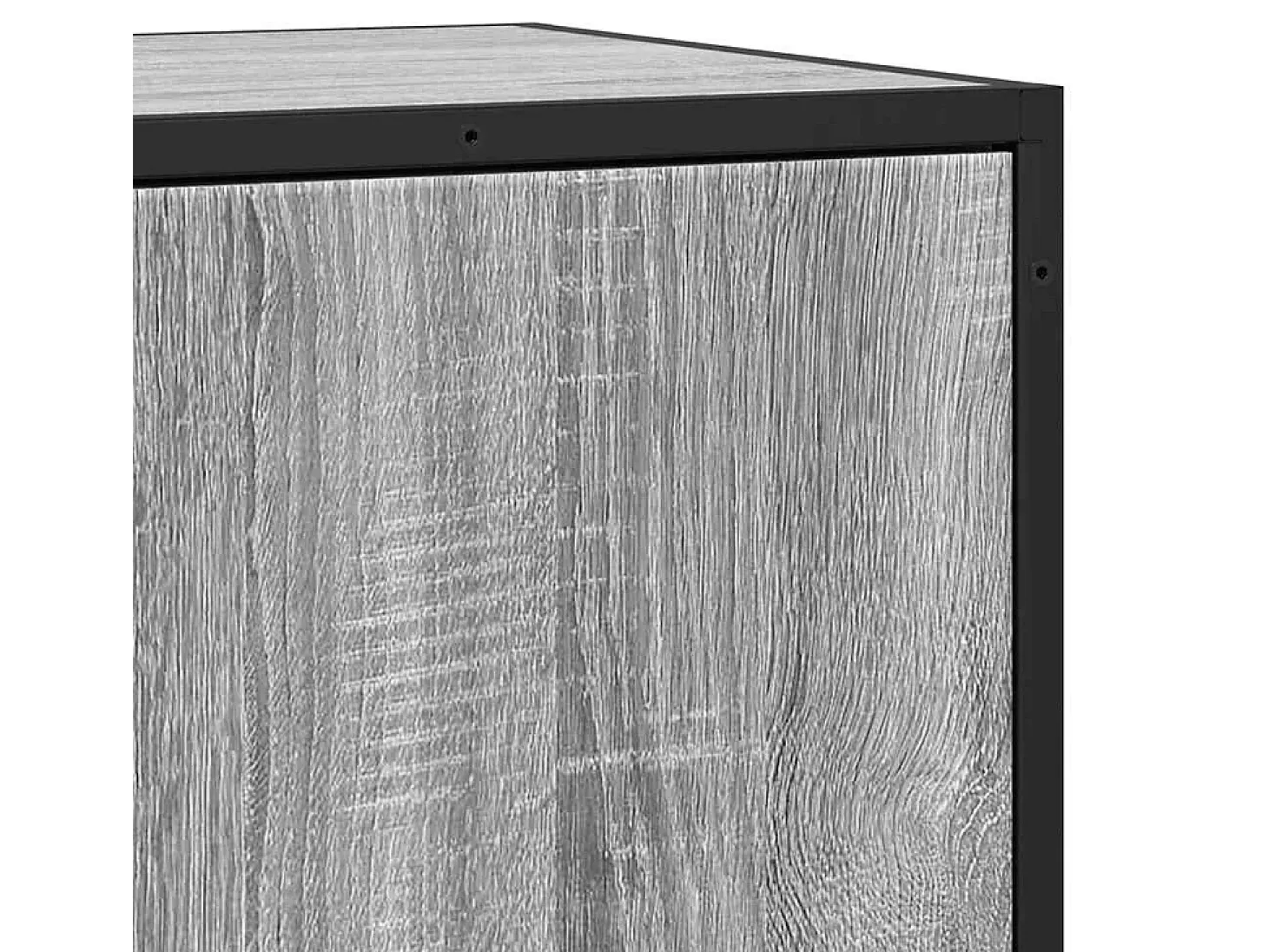 Aparador madera ingeniería y metal gris Sonoma 68x35x76 cm