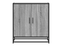 Aparador madera ingeniería y metal gris Sonoma 68x35x76 cm
