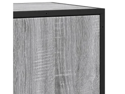 Aparador madera ingeniería y metal gris Sonoma 35,5x35x76 cm