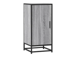 Aparador madera ingeniería y metal gris Sonoma 35,5x35x76 cm