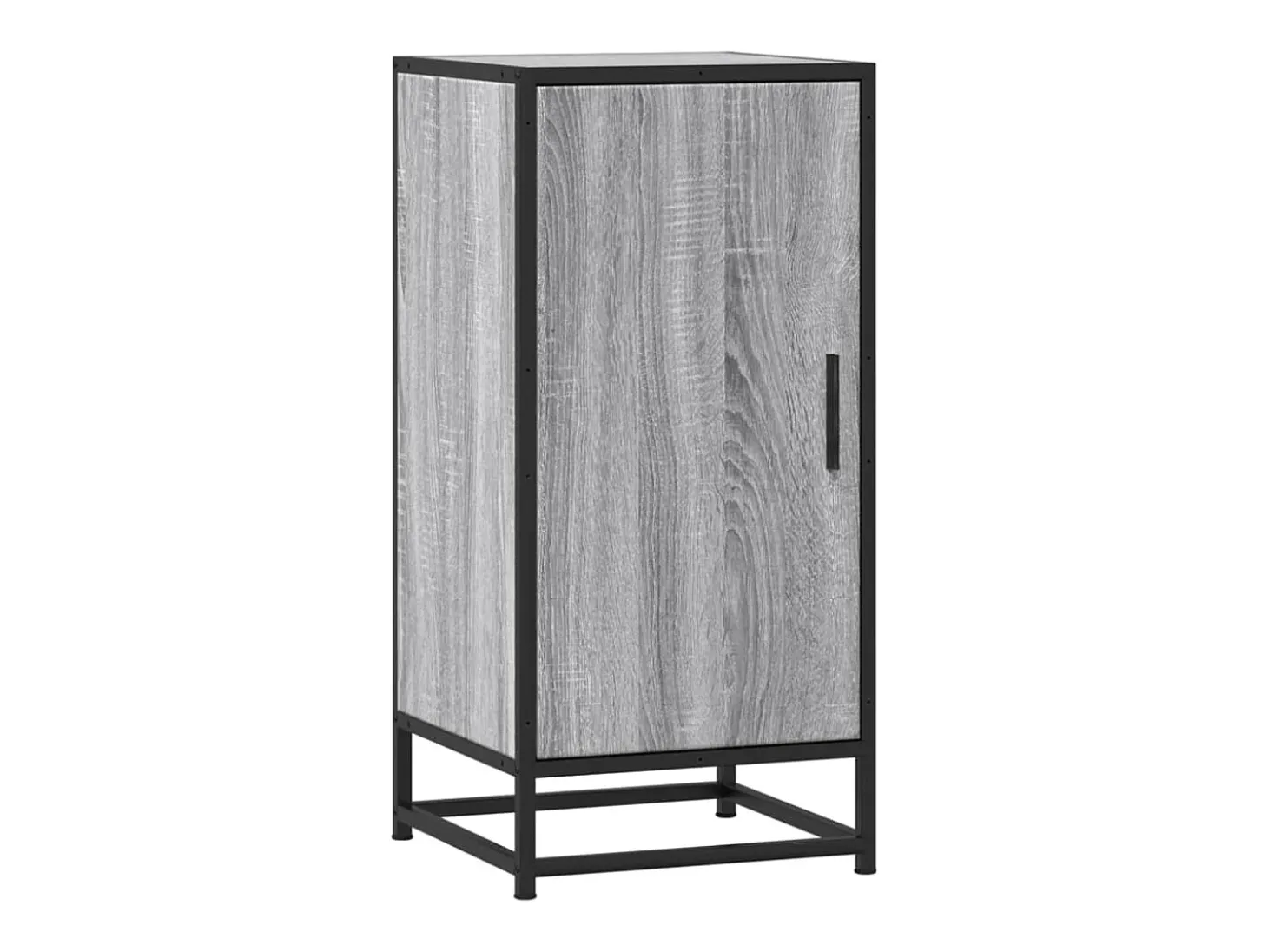 Aparador madera ingeniería y metal gris Sonoma 35,5x35x76 cm