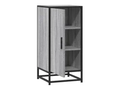 Aparador madera ingeniería y metal gris Sonoma 35,5x35x76 cm