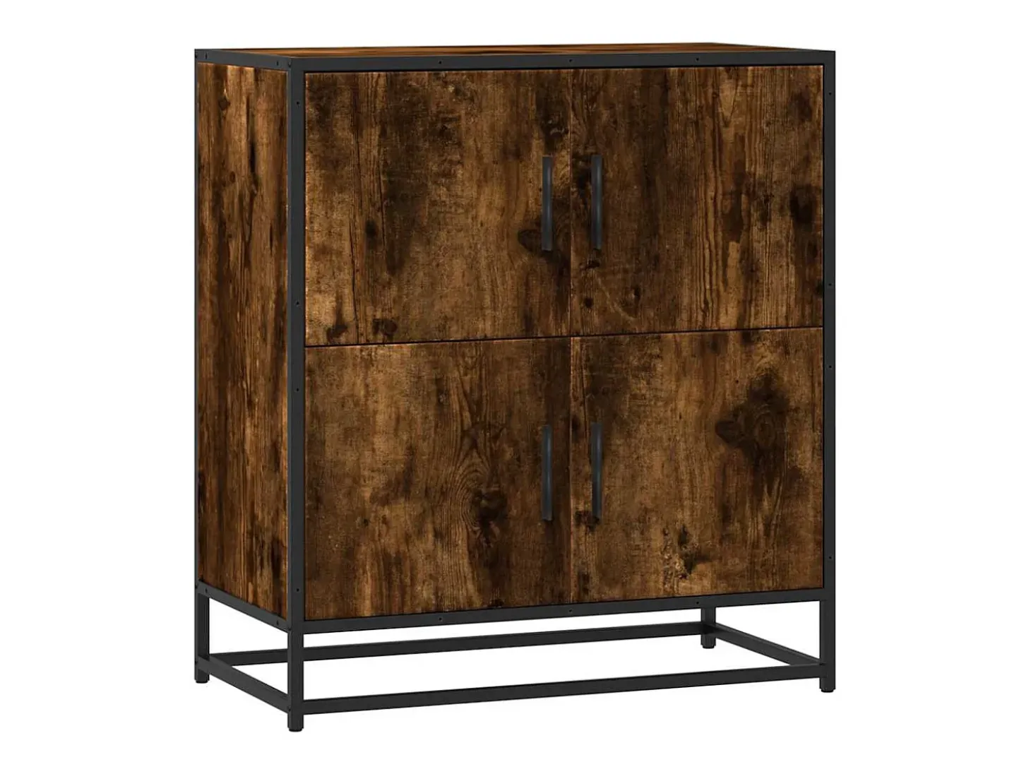 Aparador madera ingeniería roble ahumado 68x35x76 cm