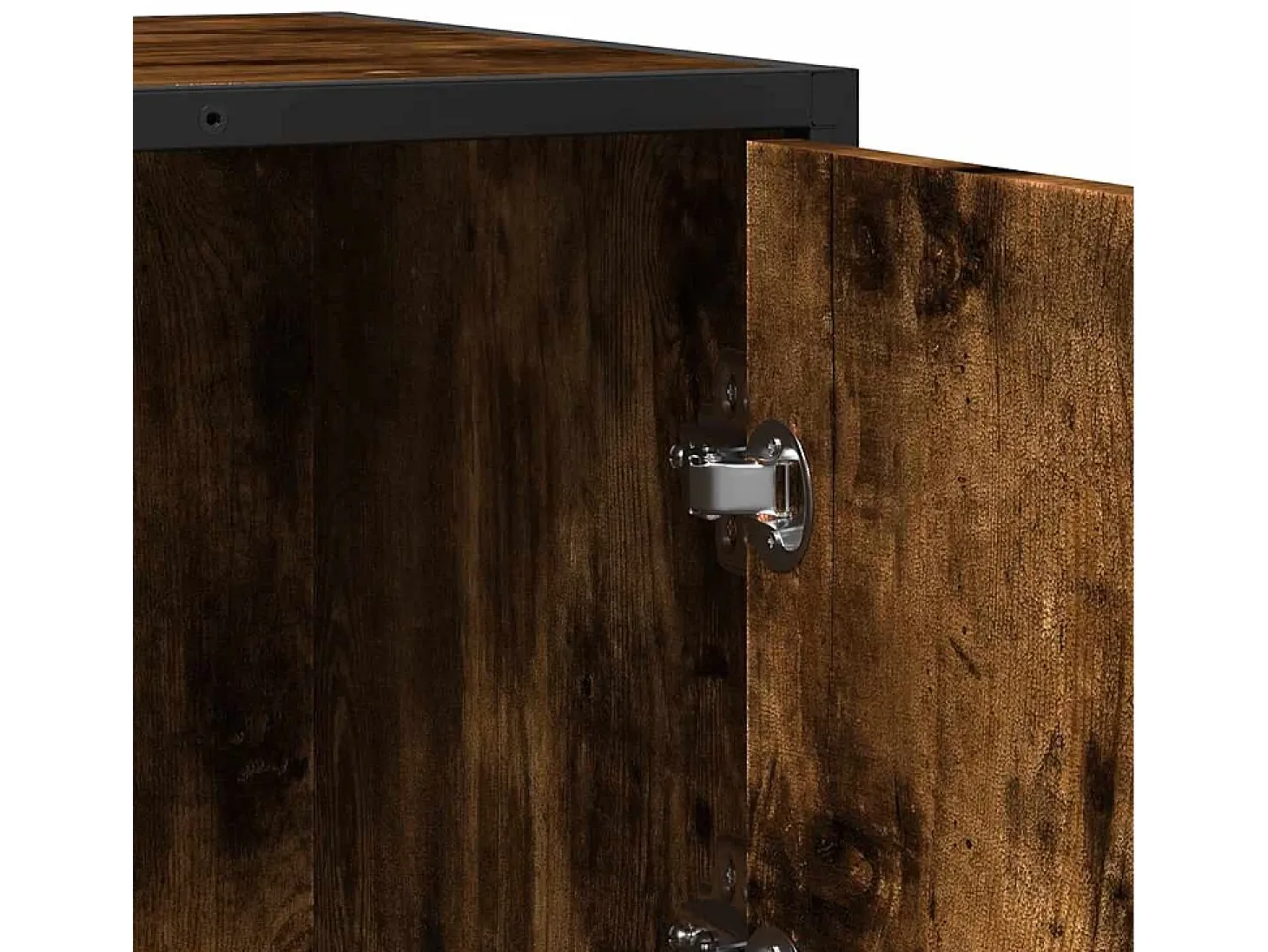Aparador madera ingeniería roble ahumado 68x35x76 cm
