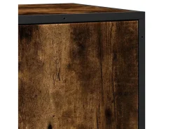 Aparador madera ingeniería y metal roble ahumado 68x35x76 cm