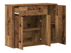 Aparador madera ingeniería madera envejecida 88x30x70 cm