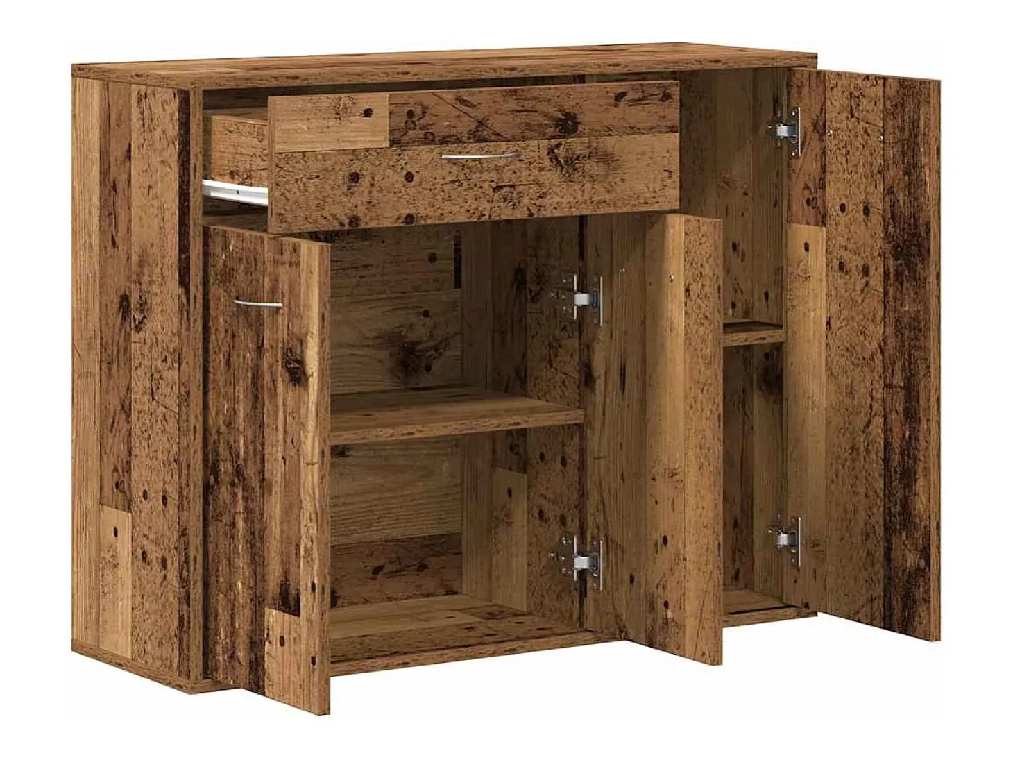 Aparador madera ingeniería madera envejecida 88x30x70 cm