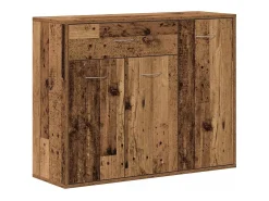 Aparador madera ingeniería madera envejecida 88x30x70 cm