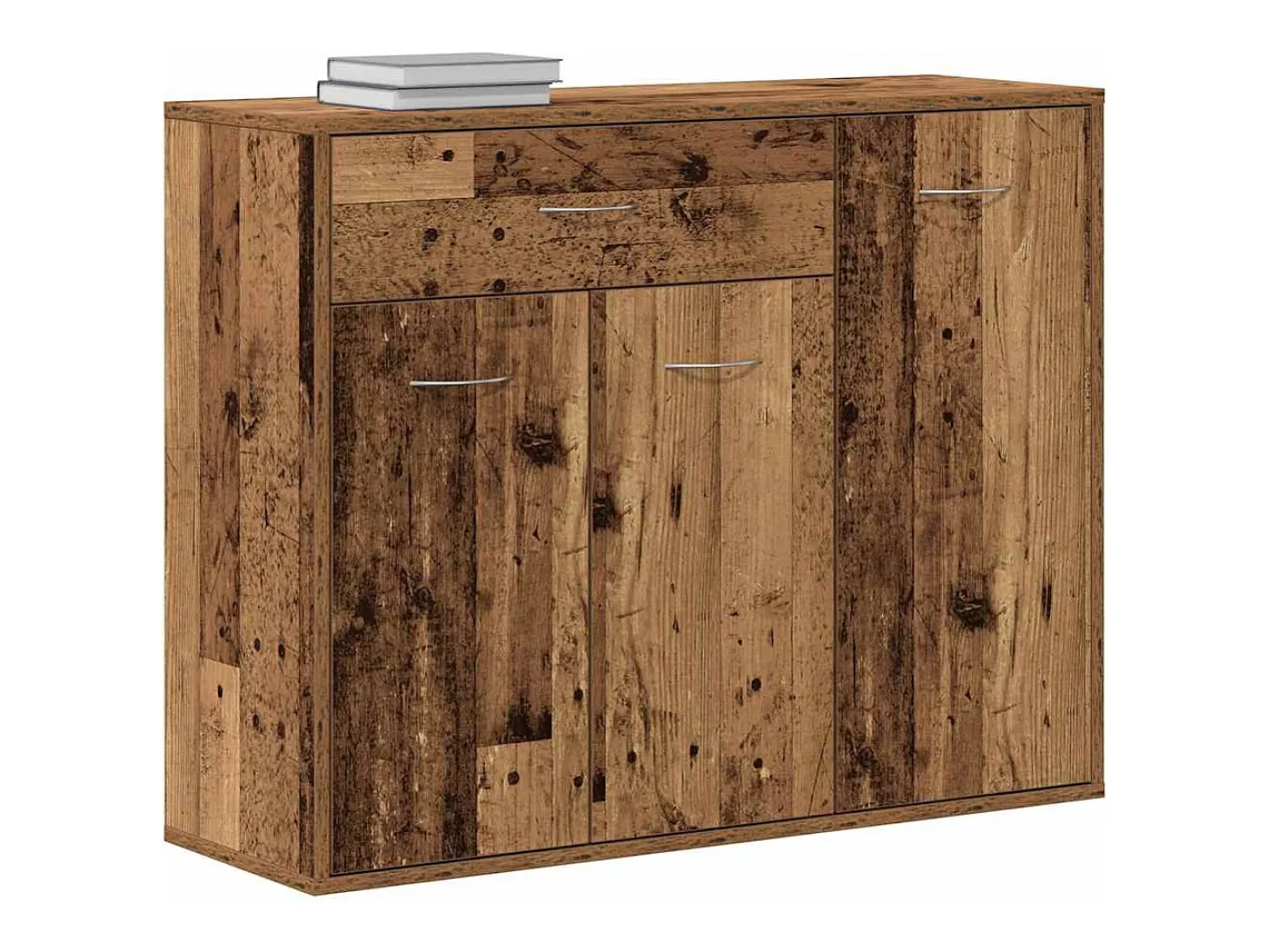 Aparador madera ingeniería madera envejecida 88x30x70 cm