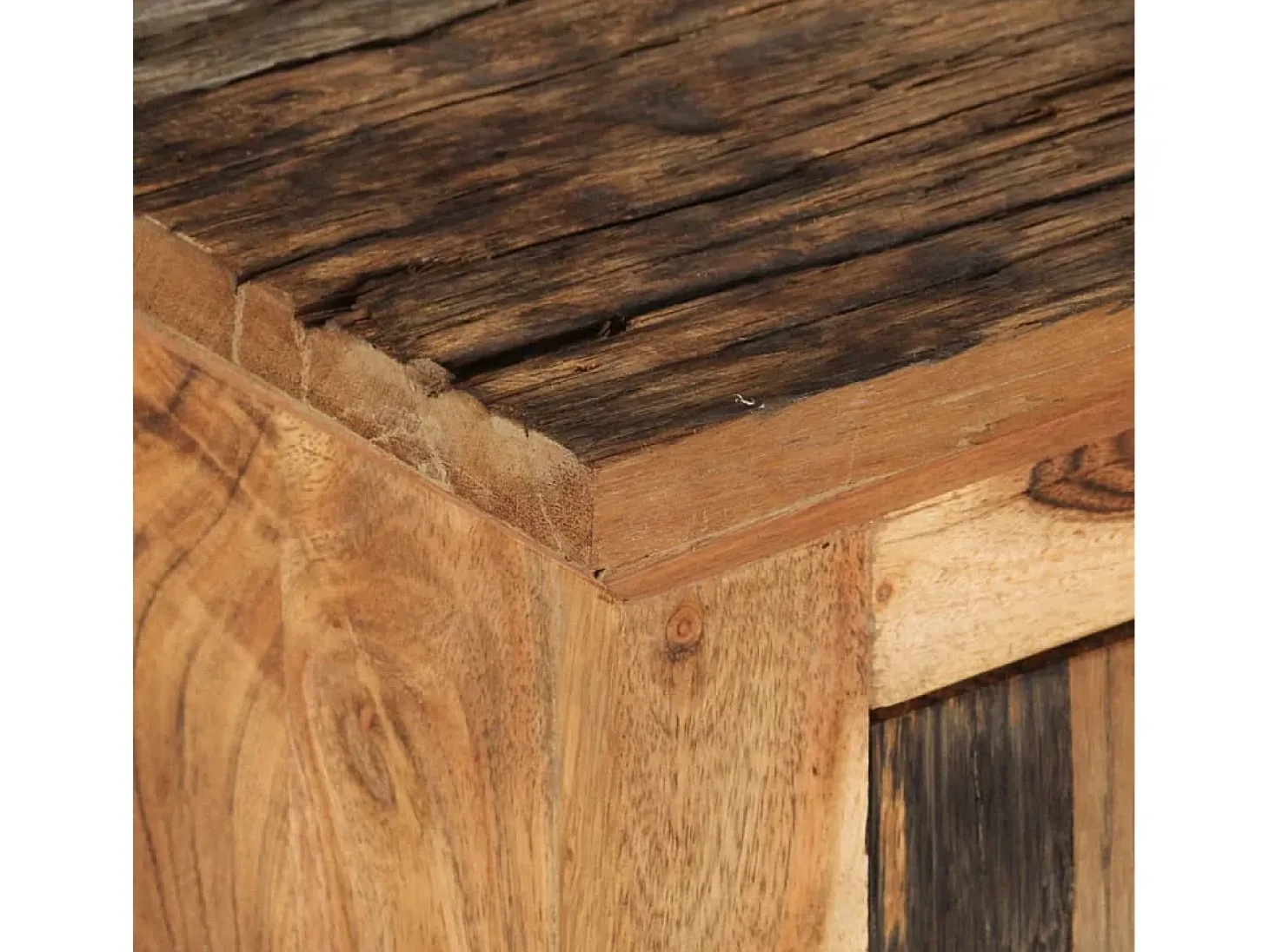 Aparador madera maciza acacia y reciclada 55x33x75 cm