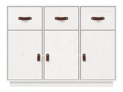 Aparador madera maciza de pino blanco 100x40x75 cm