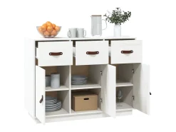 Aparador madera maciza de pino blanco 100x40x75 cm