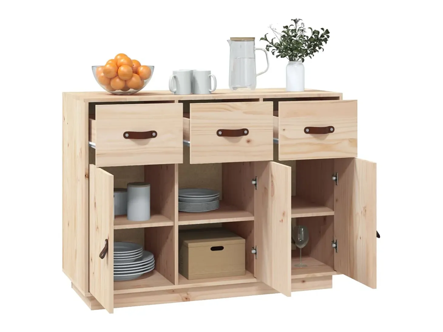 Aparador madera maciza de pino 100x40x75 cm