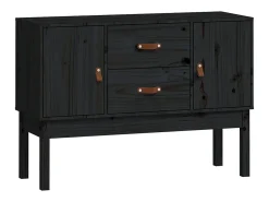 Aparador madera maciza de pino negro 110x40x78 cm