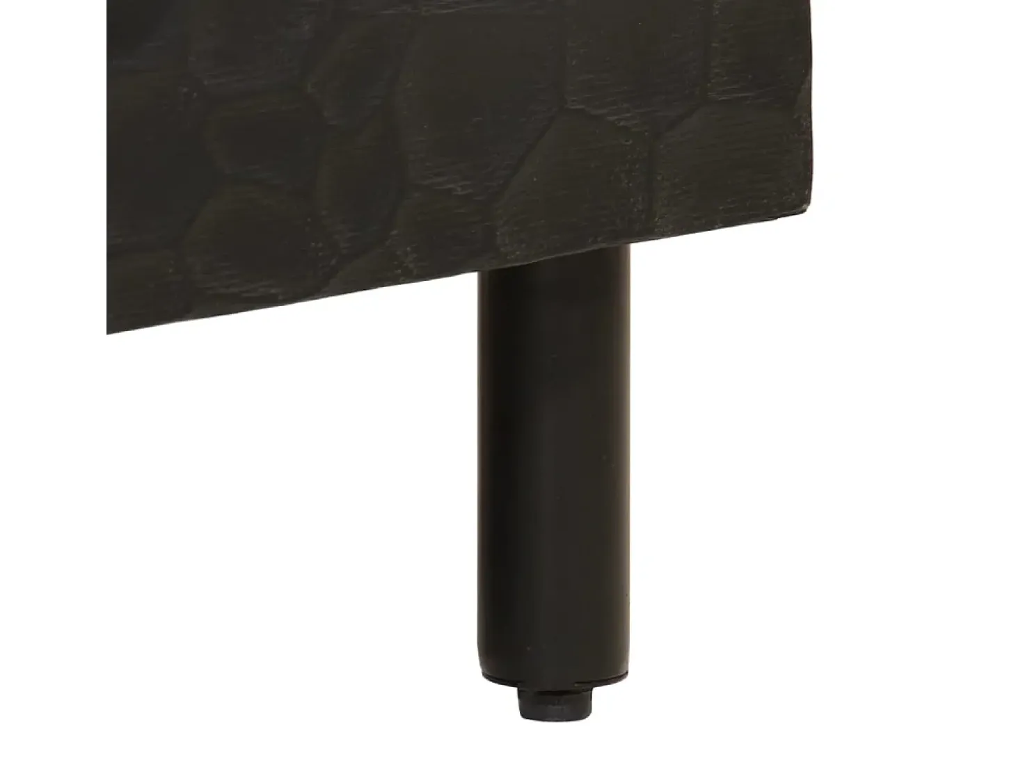 Aparador madera maciza de mango negro 60x33x75 cm