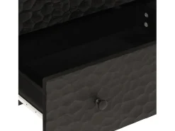 Aparador madera maciza de mango negro 60x33x75 cm