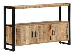 Aparador madera maciza de mango 120x30x75 cm