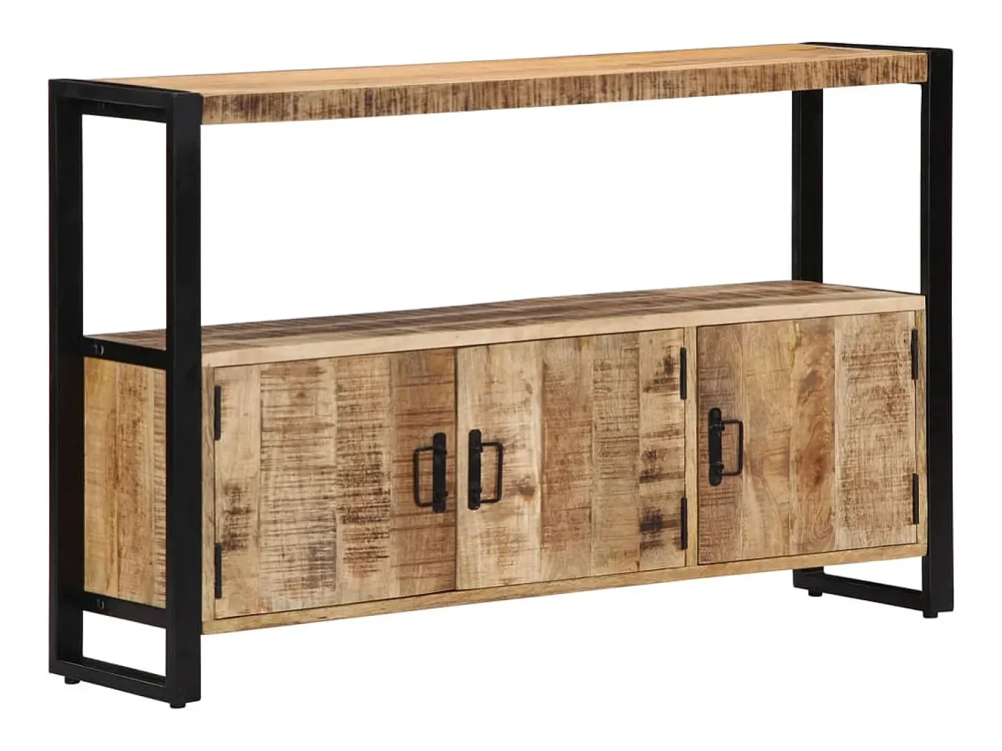 Aparador madera maciza de mango 120x30x75 cm