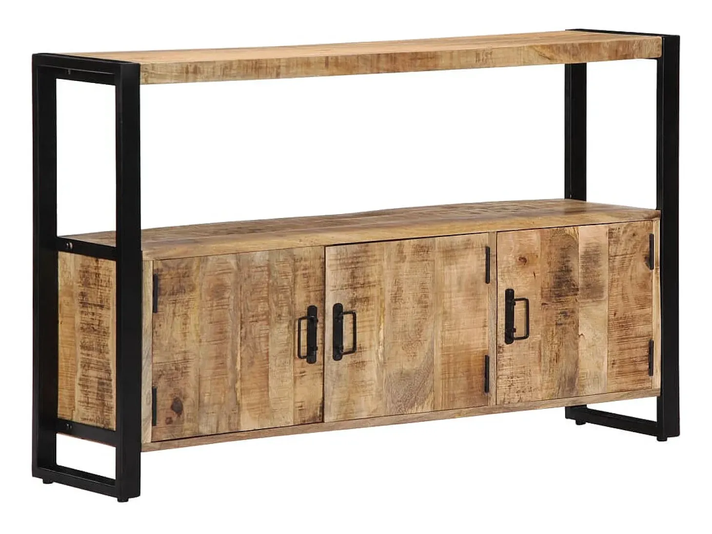 Aparador madera maciza de mango 120x30x75 cm