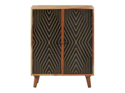 Aparador madera maciza de acacia 60x35x74 cm