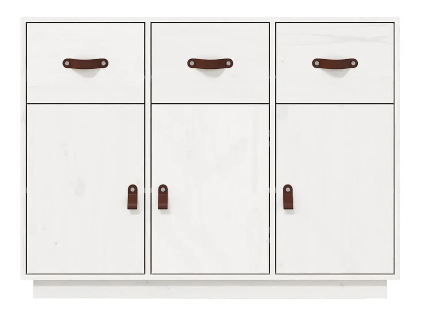 Aparador madera maciza de pino blanco 100x40x75 cm