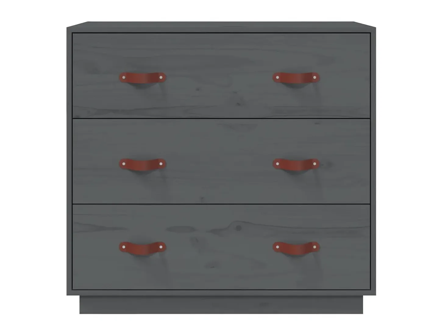 Aparador madera maciza de pino gris 80x40x75 cm ES25545