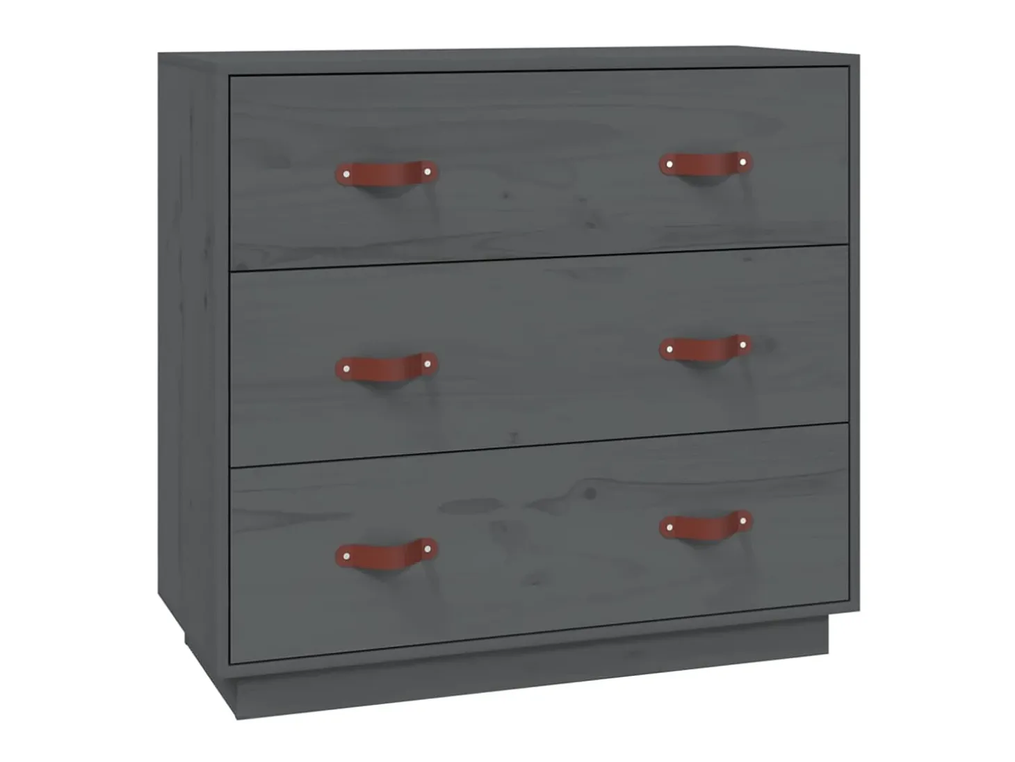Aparador madera maciza de pino gris 80x40x75 cm ES25545