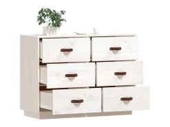Aparador madera maciza de pino blanco 100x40x75 cm ES13511