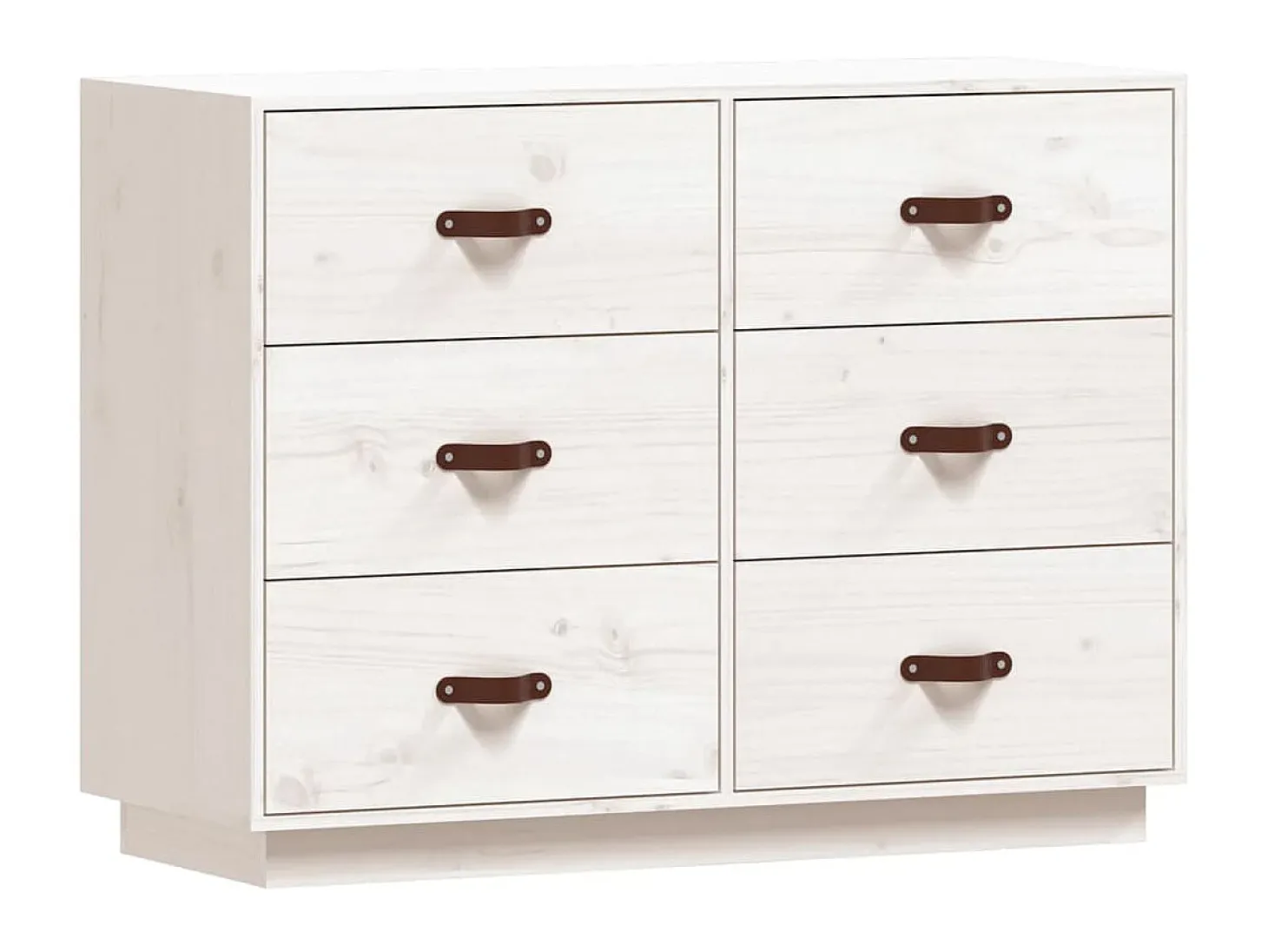 Aparador madera maciza de pino blanco 100x40x75 cm ES13511