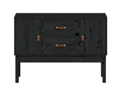 Aparador madera maciza de pino negro 110x40x78 cm ES38965