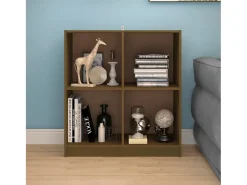 Aparador madera maciza de pino marrón miel 70x33x76 cm ES26527