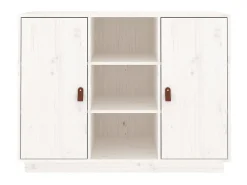 Aparador madera maciza de pino blanco 100x40x75 cm ES55973