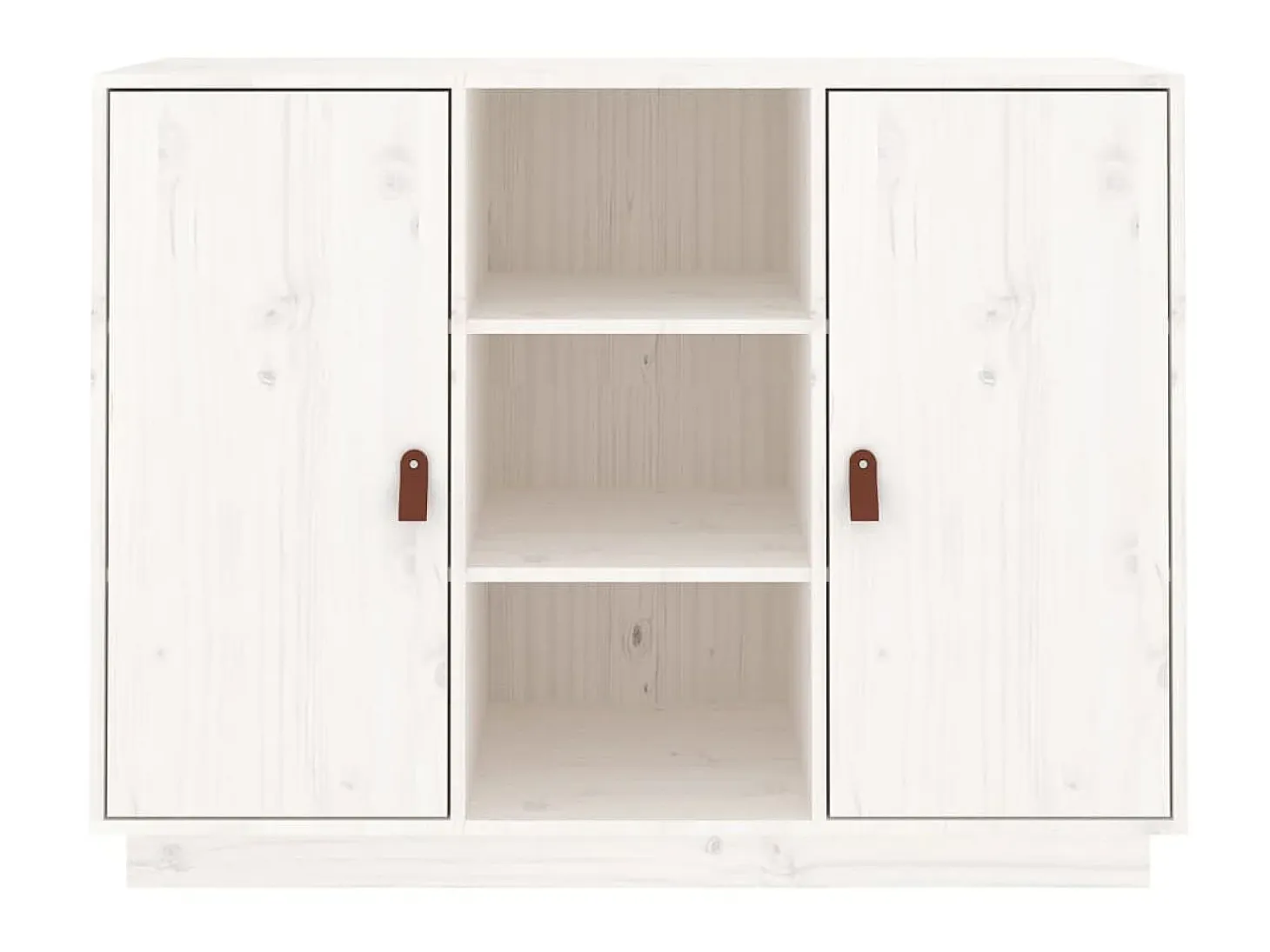Aparador madera maciza de pino blanco 100x40x75 cm ES55973
