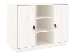 Aparador madera maciza de pino blanco 100x40x75 cm ES55973