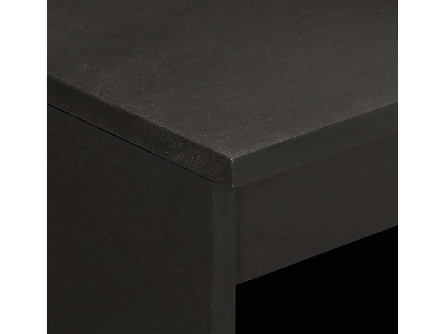 Aparador madera maciza de mango negro 60x33x75 cm