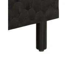 Aparador madera maciza de mango negro 60x33x75 cm