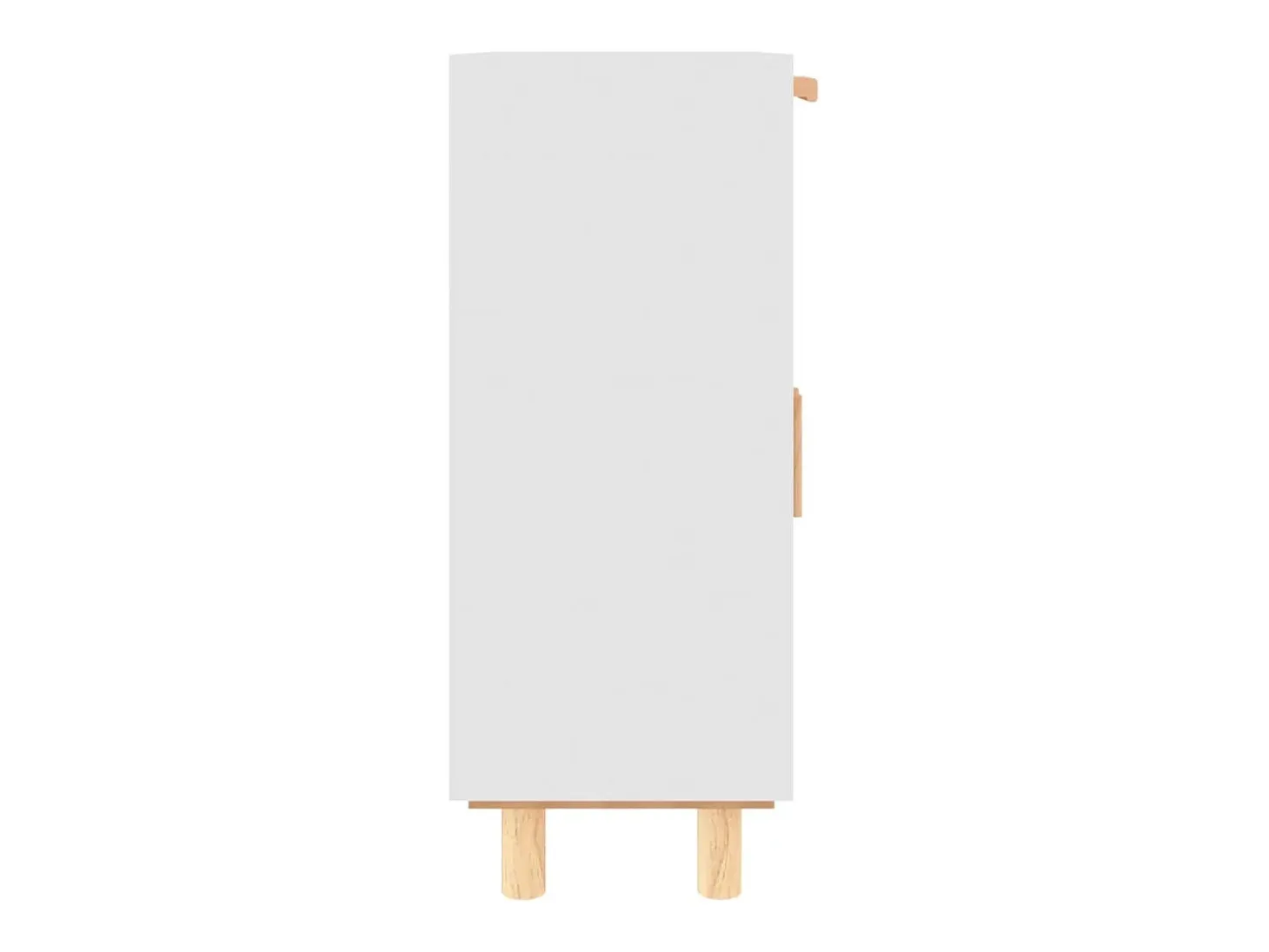 Aparador madera maciza pino y ratán natural blanco 60x30x75 cm
