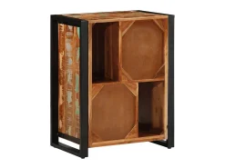 Aparador madera maciza reciclada multicolor 55x35x70 cm