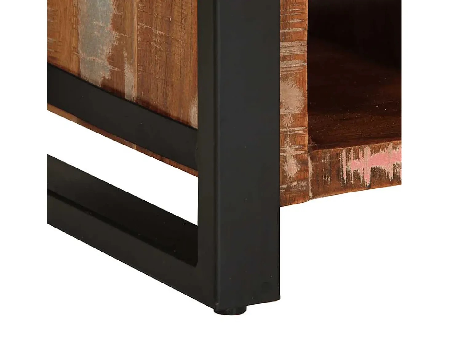 Aparador madera maciza reciclada multicolor 55x35x70 cm