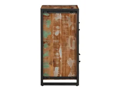 Aparador madera maciza reciclada multicolor 55x35x70 cm