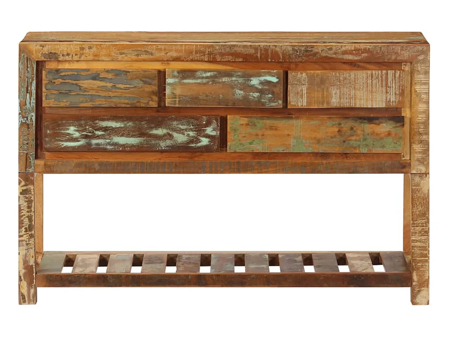 Aparador madera maciza reciclada 120x30x75 cm ES24895