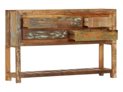 Aparador madera maciza reciclada 120x30x75 cm ES24895