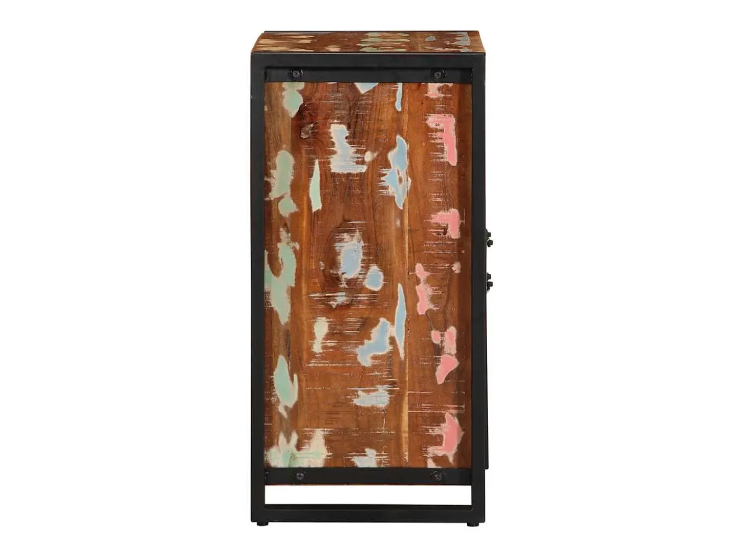 Aparador madera maciza reciclada multicolor 55x35x70 cm