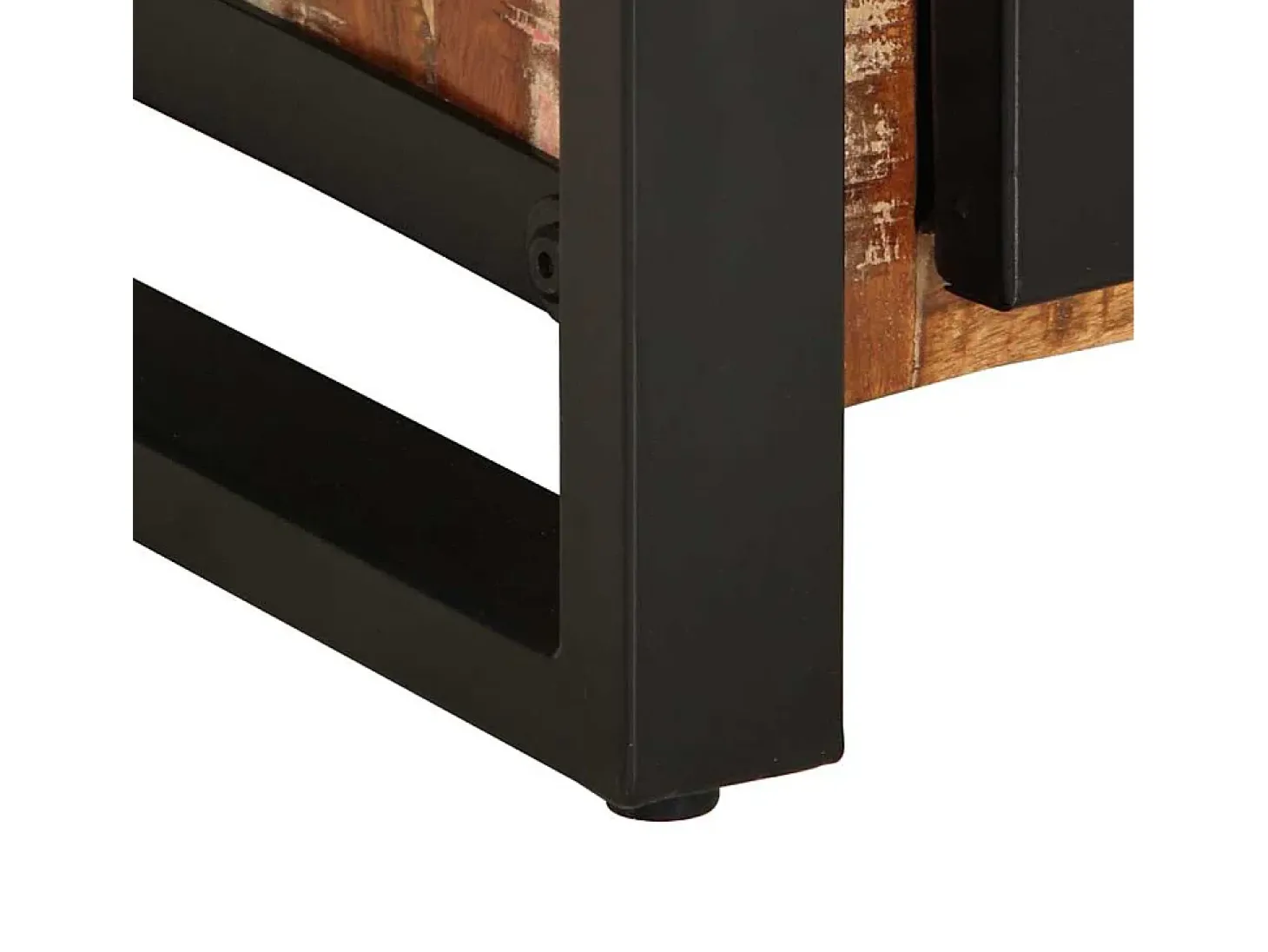 Aparador madera maciza reciclada multicolor 55x35x70 cm