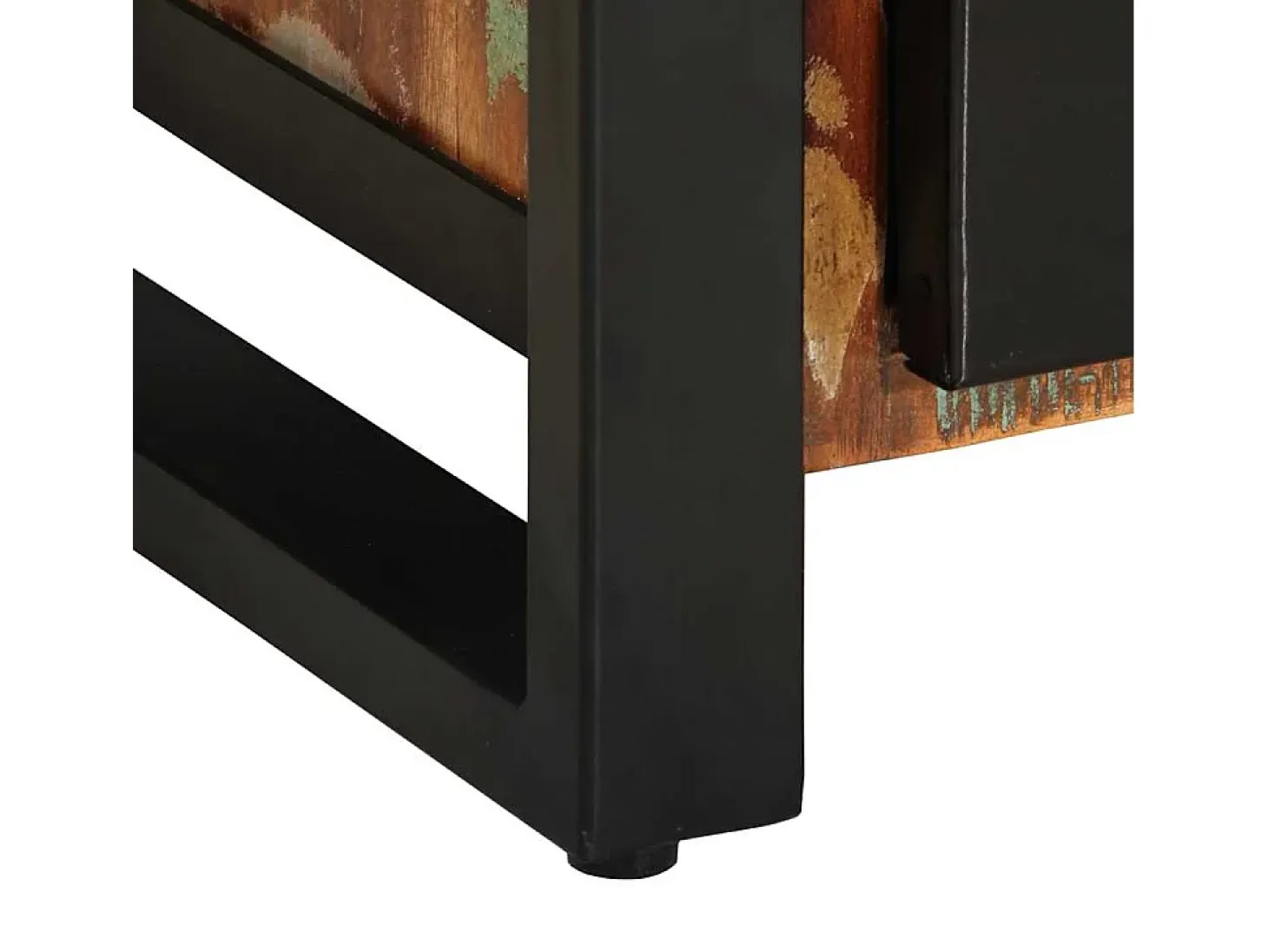 Aparador madera maciza reciclada multicolor 55x35x70 cm