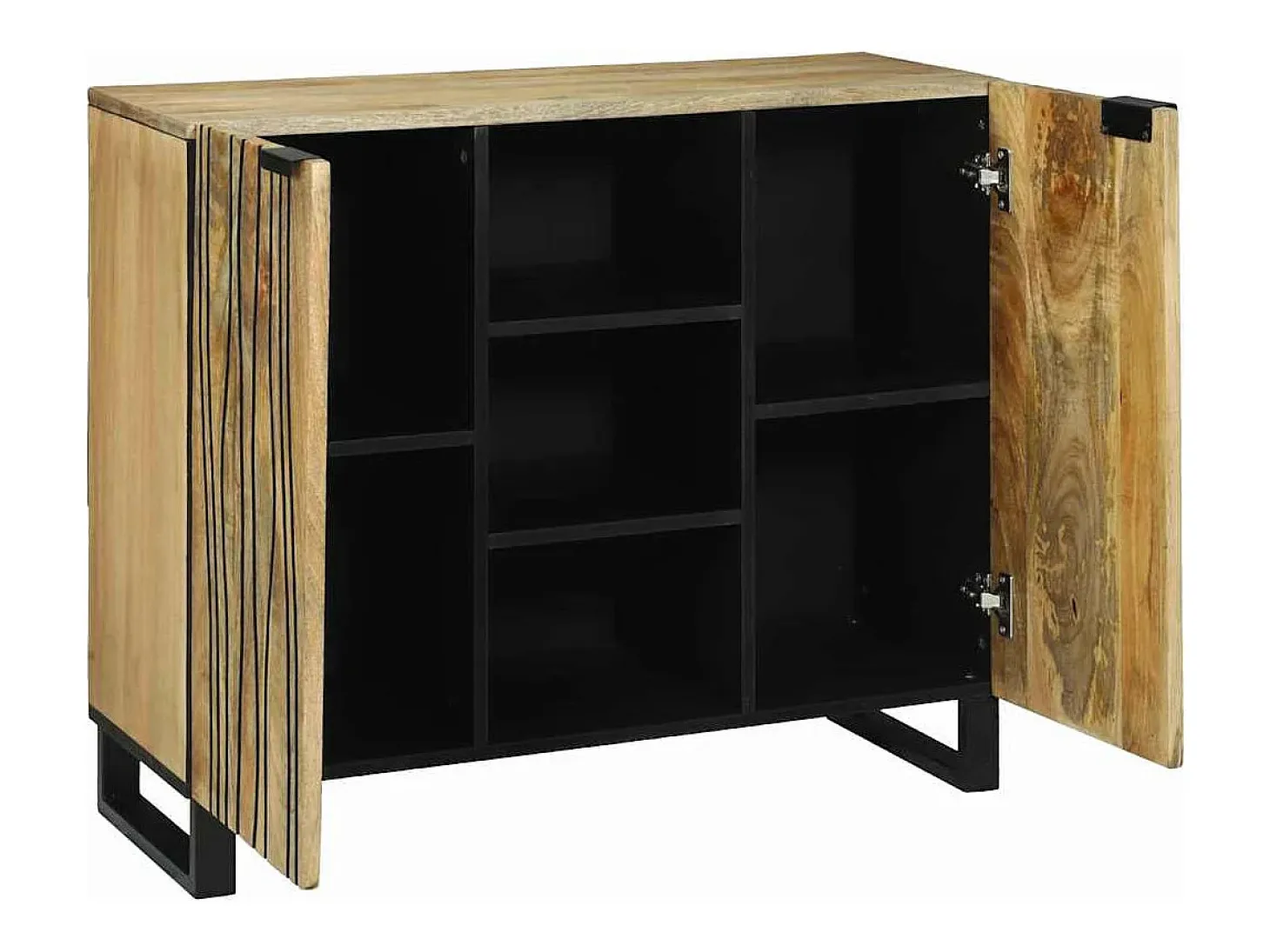 Aparador Marrón 90 x 33 x 75 cm madera maciza de mango